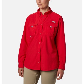 Columbia Overhemd Dames, PFG Bahama Long Sleeve Rood, 49VDHGXMF